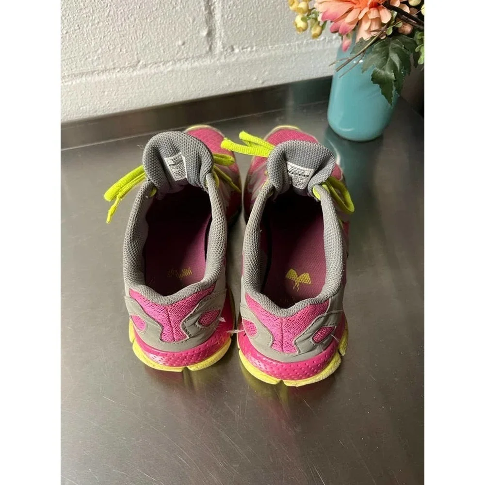 Under Armour Pink and Neon Tennis Shoes